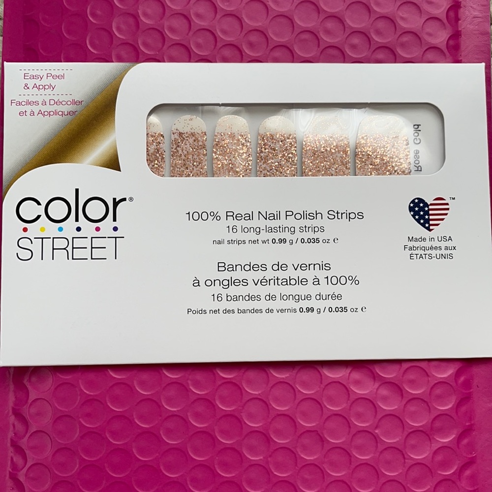 Coming up rose gold color street nails 2/$20